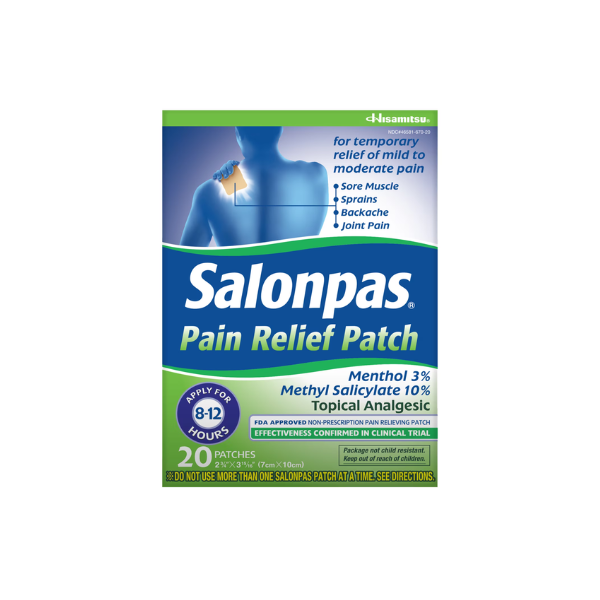 (6 pack) Salonpas Pain Relief Patch, 20 Count (Pack of 1)