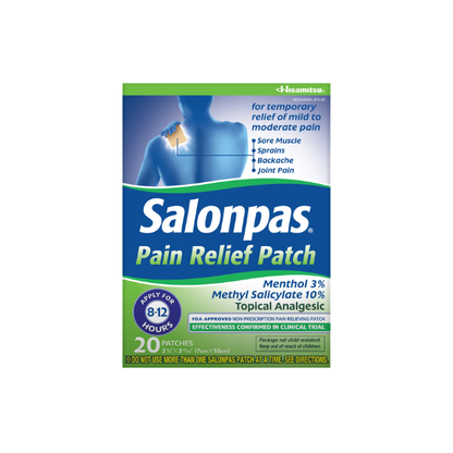 (6 pack) Salonpas Pain Relief Patch, 20 Count (Pack of 1)