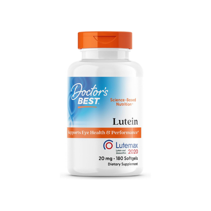 Doctor's Best Lutein Supplement 20mg with Zeaxanthin, 180 Softgels