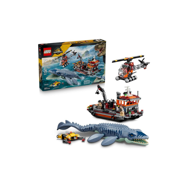 LEGO Jurassic World Mosasaurus Dinosaur Boat Attack 77983