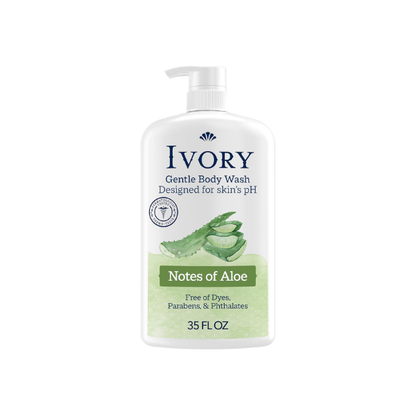 Ivory Body Wash Designed for the Whole Family, Aloe Scent, 35 oz