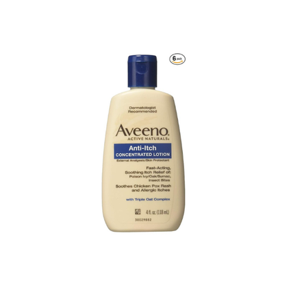 Aveeno Anti-Itch Concentrated Lotion, 4-Ounce Bottles (Pack Of 6)