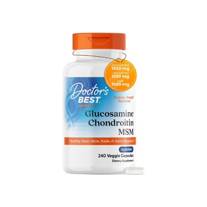 Doctor's Best Glucosamine Chondroitin MSM, Non GMO, 240 Capsules