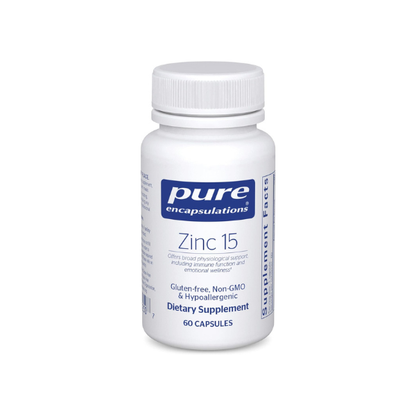 Pure Encapsulations Zinc 15 mg, 60 Capsules