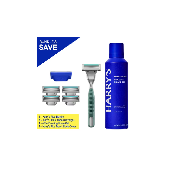 Harry's Plus Value Pack Starter Set with Foaming Shave Gel