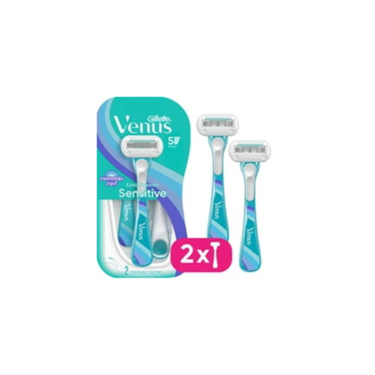 Venus Summer Surf Extra Smooth Sensitive Disposable Razors, 2 Count