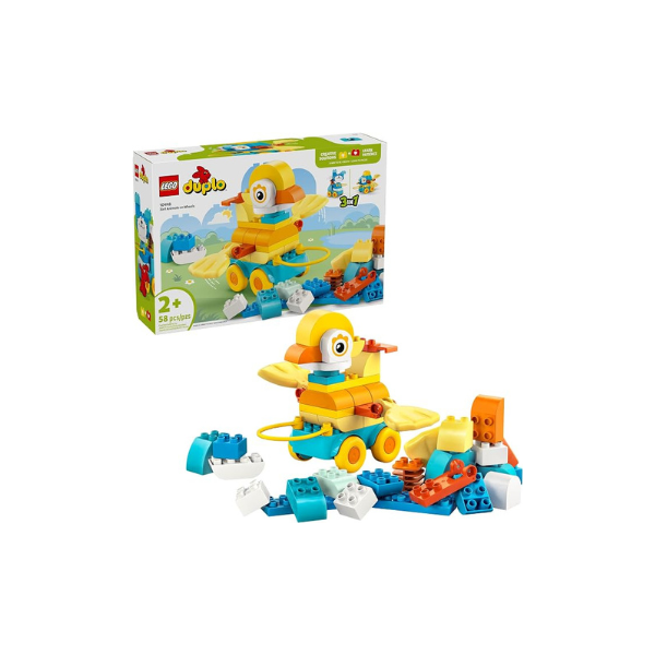 LEGO DUPLO Town 3 in 1 Animals on Wheels Building Toy - Learning Play Set for Toddler Boys & Girls, Ages 2+ - Animal Building Blocks for Sensory Skills Practice - Pretend Play Gift Idea - 10448
