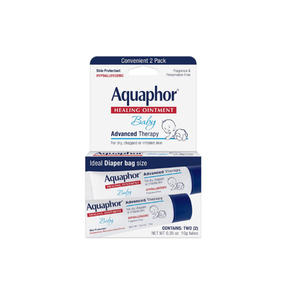 Aquaphor Baby Healing Ointment Skin Protectant, Travel Size, 2 x 0.35 OZ