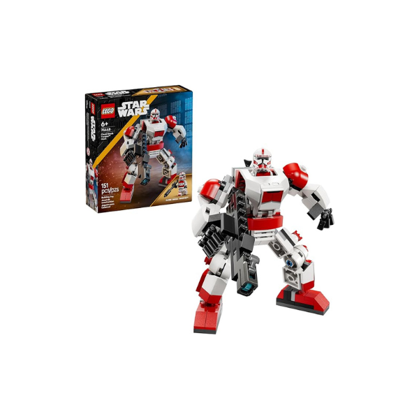 LEGO Star Wars Clone Shock Trooper Mech Building Toy for Boys & Girls - Poseable Star Wars Figure W/Pretend Play Blaster & Stud Shooter for Kids & Fans, Ages 6+ - Gift Idea for Birthdays - 75448