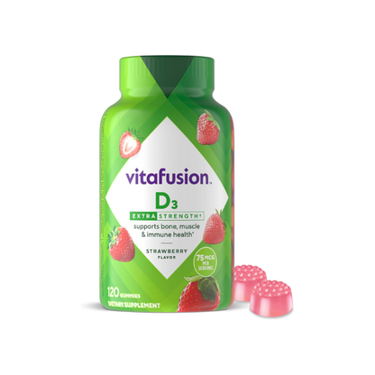 Vitafusion Vitamin D3 Gummies | 3000 IU (75 mcg) Per 2 Gummies