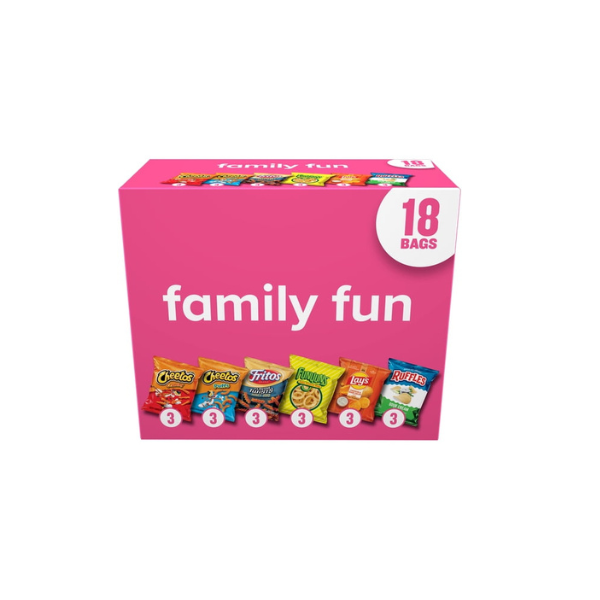 Frito Lay Family Fun Variety Pack Snacks Chips, 18 Pack