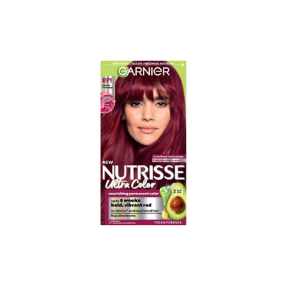 Garnier Nutrisse Ultra Color Hair Color Tool Kit, Permenant Hair Dye, RP1 Cherry Flamingo