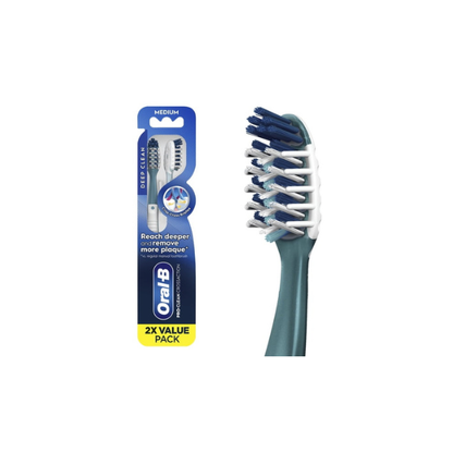 (3 pack) Oral-B Toothbrush Pro Clean Cross Action, Deep Plaque Removal, Medium, 2 Count