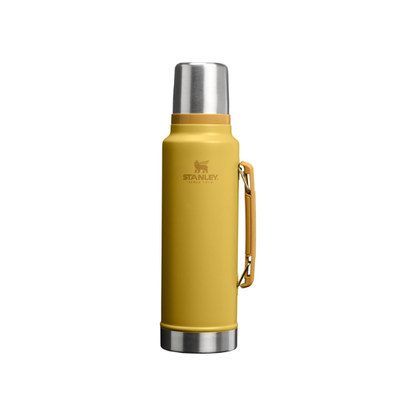Stanley Classic Legendary Vacuum Bottle 1.5 qt | Wide Mouth with Leakproof Cup Lid | Keep Drinks Hot or Cold | Packable for Travel | Insulated Stainless Steel Thermos | BPA-Free | Dijon