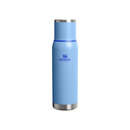 Stanley Adventure-To-Go Vacuum Bottle 1.1 qt | Wide Mouth with Leakproof Cup Lid | Keep Drinks Hot or Cold | Packable for Travel | Insulated Stainless Steel Thermal Bottle | BPA-Free | Blue Sky