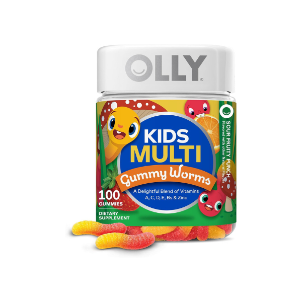 OLLY Kids Multi Gummy Worms, Overall Wellness & Immune Support - 100 Count