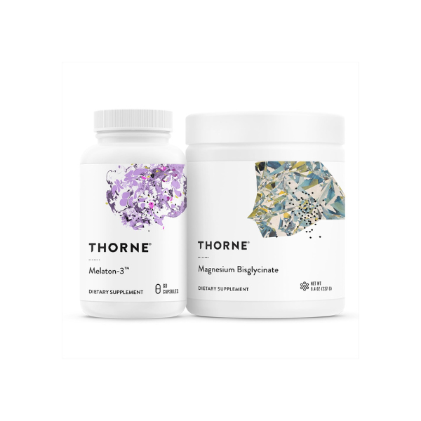THORNE - Sleep Support Duo - Magnesium Bisglycinate Powder + Melaton-3 for Restful Sleep - 60 Servings