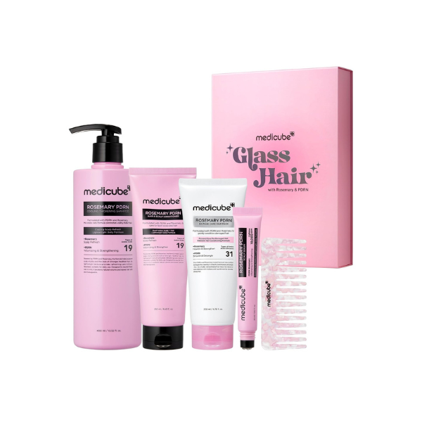 medicube Rosemary PDRN Glass Hair Set, Full-Size Gift Kit for a Fuller Look