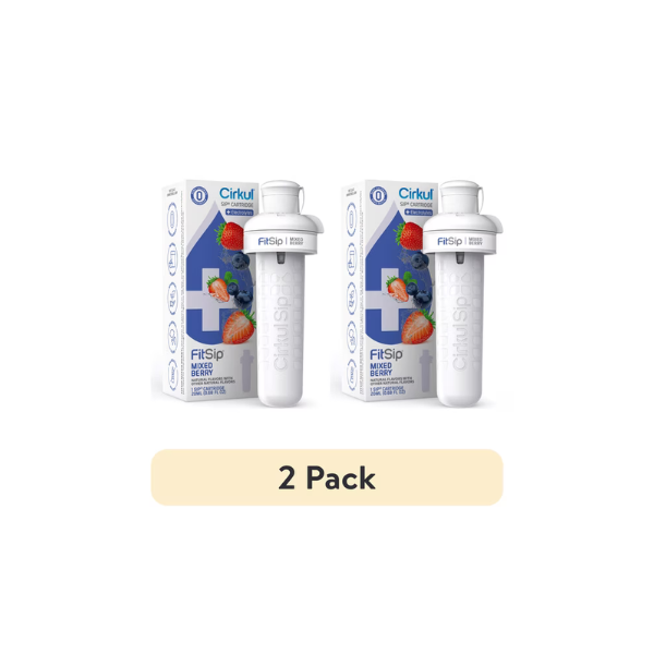 (2 pack) Cirkul FitSip Mixed Berry Flavor Cartridge, Drink Mix, 1-Pack