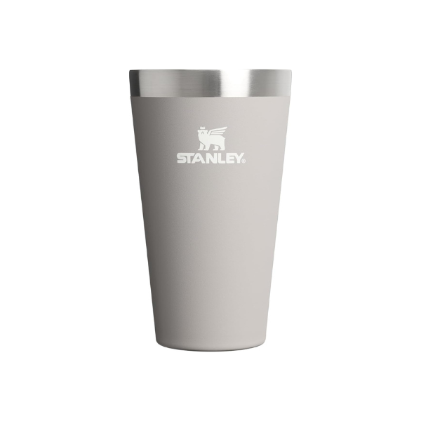 STANLEY Adventure Stacking Beer Pint Glass 16oz | Stackable Drinking Cup for Cold Beverages | Dishwasher Safe | Insulated Stainless Steel Tumbler | BPA-Free | Ash