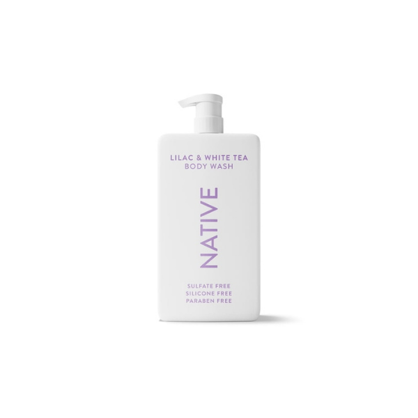 Native Body Wash for Women & Men, Sulfate Free, Lilac & White Tea, 36 fl oz