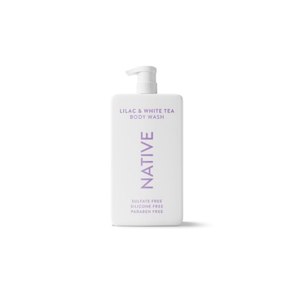 Native Body Wash for Women & Men, Sulfate Free, Lilac & White Tea, 36 fl oz