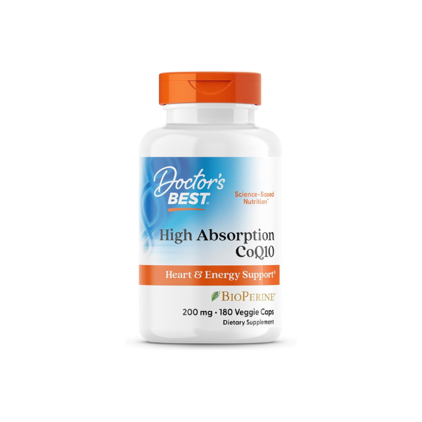 Doctor's BEST High Absorption CoQ10 200mg with BioPerine, 180 Veg Capsules
