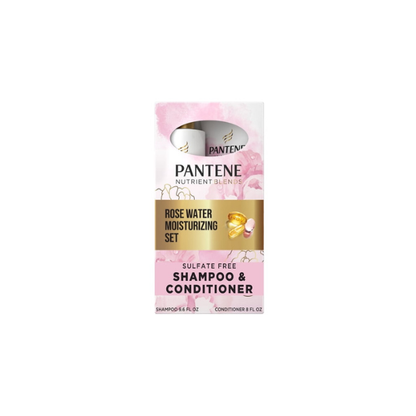 Pantene Nutrient Blends Rose Water Shampoo and Conditioner Set, 8-9.6 fl oz