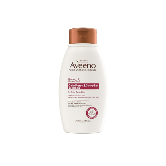 OGX Aveeno Color Protect Strengthen+ Blackberry Quinoa Shampoo, Fresh, 12 Fl Oz (Pack of 2)