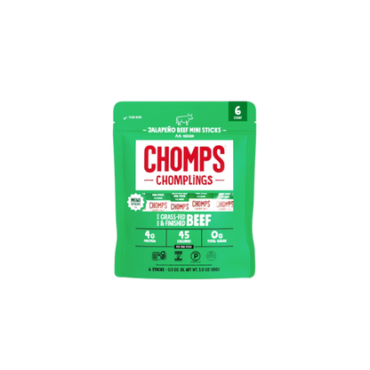 Chomps Mini Jalapeno Beef Chomplings Sticks .5oz 6 Count