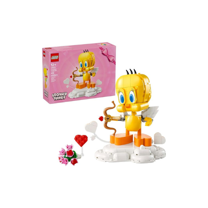 LEGO Looney Tunes Sweetheart Tweety Bird Building Toy for Adults & Kids - Tweety Figure W/Display Pedestal & Accessories for Girls & Boys, Ages 12+ - Gift for Looney Tunes Fans - 40824