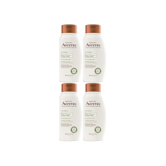 Aveeno Oat Milk Blend Moisturizing Conditioner, Ultra-Hydrating, for Dry, Damaged Hair, 12 fl oz (Pack of 4)