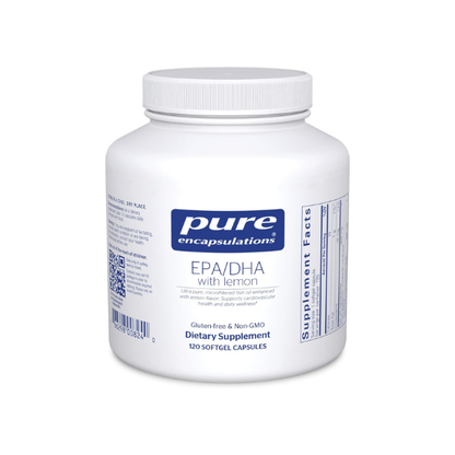 Pure Encapsulations EPA/DHA with Lemon, 120 Softgel Capsules