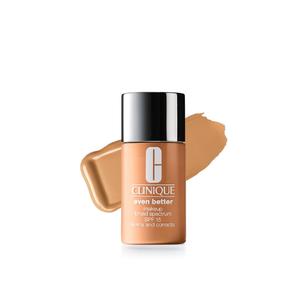 Clinique Even Better Makeup Liquid Foundation SPF 15 With Vitamin C For Dry + Oily Combination Skin Types | Medium Coverage + Natural Finish | Evens Skin Tone + Reduces Dark Spots