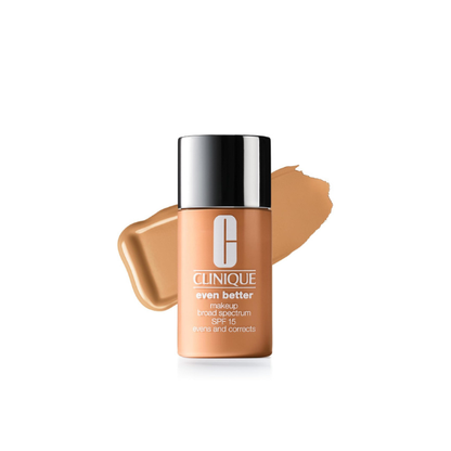 Clinique Even Better Makeup Liquid Foundation SPF 15 With Vitamin C For Dry + Oily Combination Skin Types | Medium Coverage + Natural Finish | Evens Skin Tone + Reduces Dark Spots
