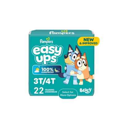 Pampers Easy Ups Bluey Potty Training Pants Size 3T-4T, 22 Count (Select for More Options)