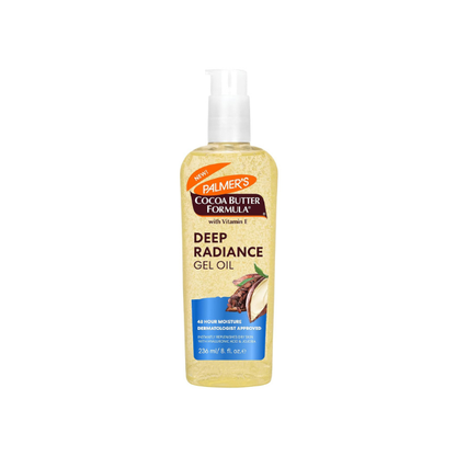Palmer's Cocoa Butter Formula, Deep Radiance Gel Oil (8 oz), Hydrating Moisturizing Body Oil with Hyaluronic Acid, 48-Hour Hydration, For Sensitive, Eczema Prone or Oily Skin, Dermatologist-Approved