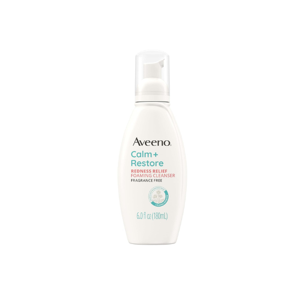 Aveeno Calm + Restore Redness Relief Cleanser, Fragrance Free, 6 fl. oz