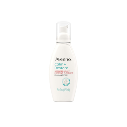 Aveeno Calm + Restore Redness Relief Cleanser, Fragrance Free, 6 fl. oz