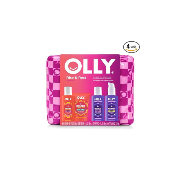 OLLY Rest & Rise Body Care Set - Day & Night Regimen - 2 Body 4 Count
