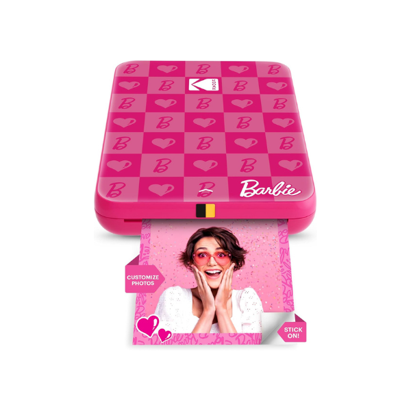 Kodak x Barbie Instant Smartphone Portable Photo Printer, Full Color, Wireless, Zink 2x3” (5.1x7.5 cm) Sticky-Back Photos, Print from iOS & Android Devices with Fun Editing App, Iconic Style