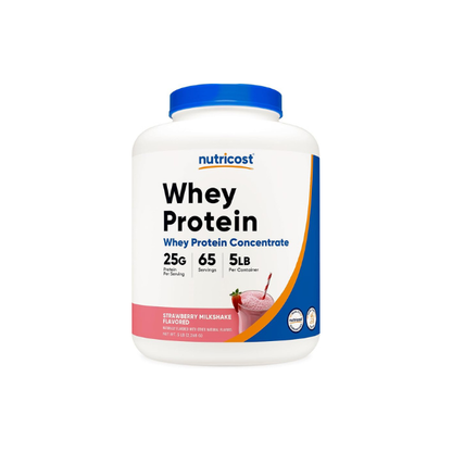 Nutricost Whey Protein Concentrate (Strawberry Milkshake) 5LBS