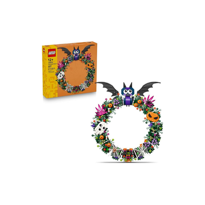 LEGO Halloween Wreath 40825 | Building Toys for Boys & Girls, Ages 12+, Halloween Decor & Craft, W/ String to Hang, 617 pieces, Gift for Kids