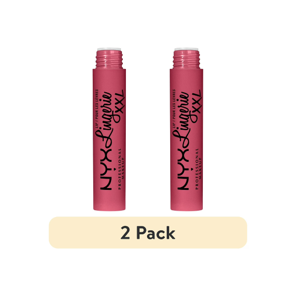 (2 pack) NYX Professional Makeup Lip Lingerie XXL Smooth Matte Liquid Lipstick, 16hr Longwear, Pushd Up, 0.13 fl. oz.