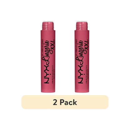 (2 pack) NYX Professional Makeup Lip Lingerie XXL Smooth Matte Liquid Lipstick, 16hr Longwear, Pushd Up, 0.13 fl. oz.