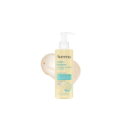 Aveeno Calm + Restore Foaming Cleanser, Fragrance-Free, 7.8 fl. oz
