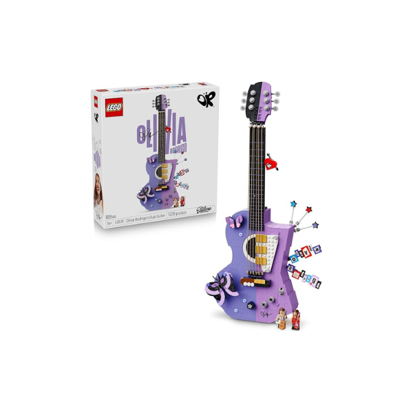 LEGO Editions Olivia Rodrigo's Dual Guitar 43031 | Collectible Building Toy for Teens, Ages 14+, Olivia Rodrigo Minifigure, Bedroom Decor, 1228 pieces, Gift for Birthdays