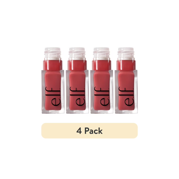 (4 pack) e.l.f. Glow Reviver Lip Oil, Rose Envy, 0.25 fl. oz.