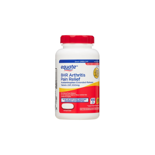 Equate Acetaminophen Extended Release Tablets, 650 mg, Arthritis Pain Relief, Easy-Open Cap, 225 Count