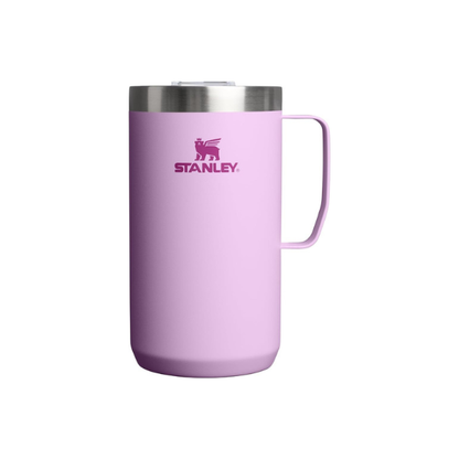 STANLEY Everyday Camp Mug 24oz | Drink Through Lid | Cup for Coffee, Tea and Drinks | Insulated Stainless Steel Coffee Mug | BPA-Free | Soft Orchid